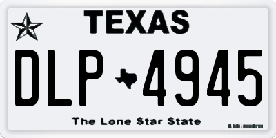 TX license plate DLP4945
