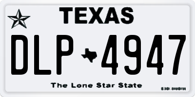 TX license plate DLP4947