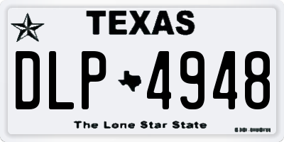 TX license plate DLP4948