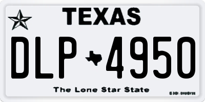 TX license plate DLP4950