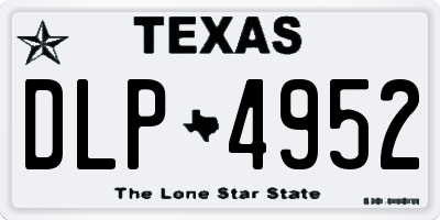 TX license plate DLP4952