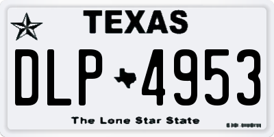TX license plate DLP4953