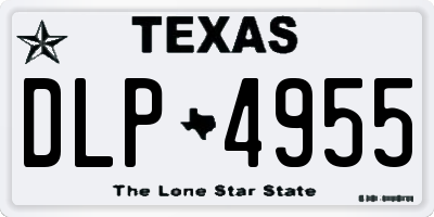 TX license plate DLP4955