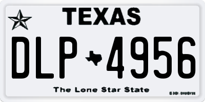 TX license plate DLP4956