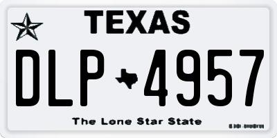 TX license plate DLP4957