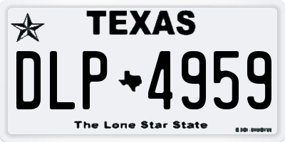 TX license plate DLP4959