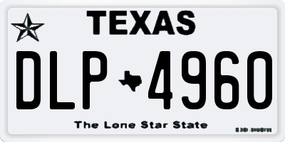 TX license plate DLP4960
