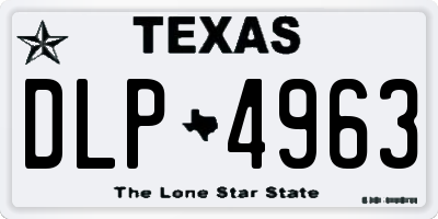TX license plate DLP4963