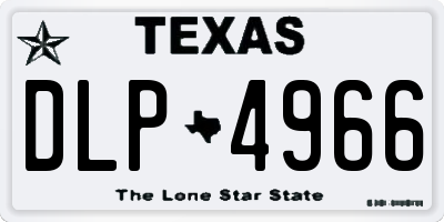TX license plate DLP4966