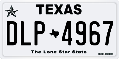 TX license plate DLP4967