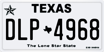TX license plate DLP4968