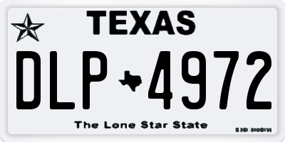 TX license plate DLP4972