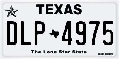TX license plate DLP4975