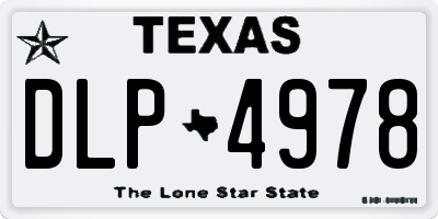 TX license plate DLP4978