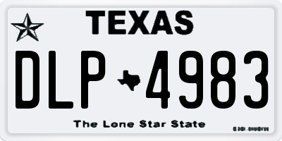 TX license plate DLP4983