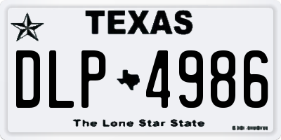TX license plate DLP4986