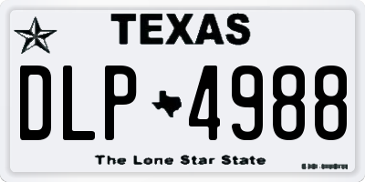 TX license plate DLP4988