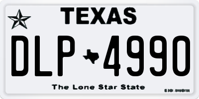 TX license plate DLP4990