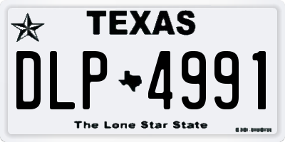 TX license plate DLP4991