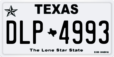 TX license plate DLP4993