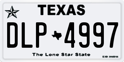 TX license plate DLP4997