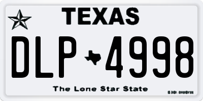 TX license plate DLP4998