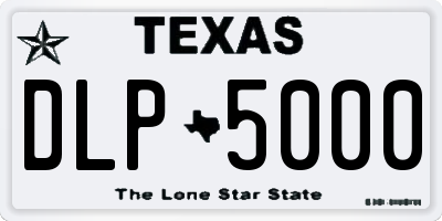 TX license plate DLP5000
