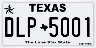 TX license plate DLP5001