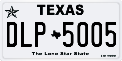 TX license plate DLP5005