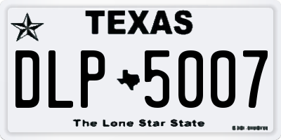 TX license plate DLP5007
