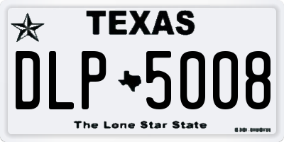 TX license plate DLP5008