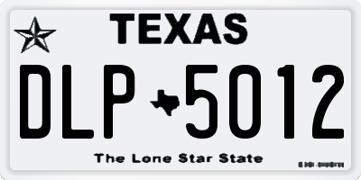 TX license plate DLP5012