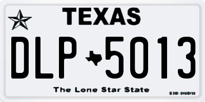 TX license plate DLP5013