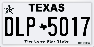 TX license plate DLP5017