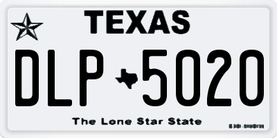 TX license plate DLP5020