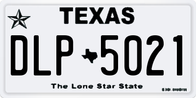 TX license plate DLP5021
