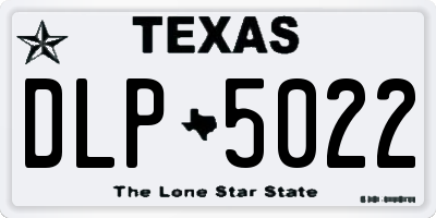TX license plate DLP5022