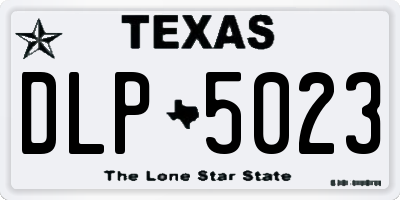 TX license plate DLP5023