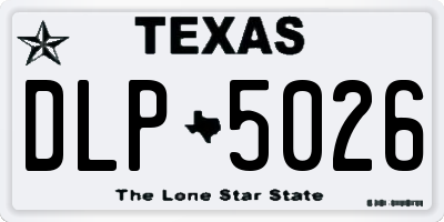 TX license plate DLP5026