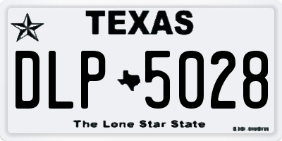 TX license plate DLP5028