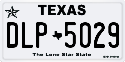 TX license plate DLP5029