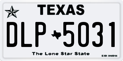 TX license plate DLP5031