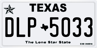 TX license plate DLP5033