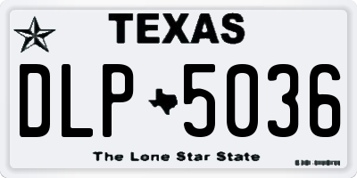 TX license plate DLP5036