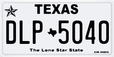 TX license plate DLP5040