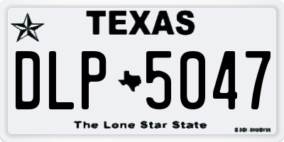 TX license plate DLP5047