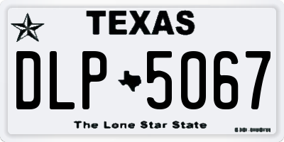 TX license plate DLP5067