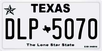 TX license plate DLP5070