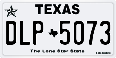 TX license plate DLP5073
