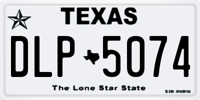 TX license plate DLP5074